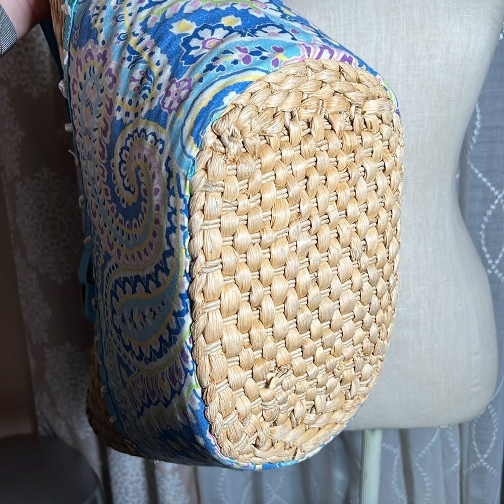 Vera Bradley Straw Beach Bag Tote in EUC - Picture 8 of 10